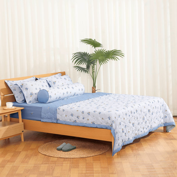 Chăn hè Microfiber K-Bedding KMP502 – Hoa nhí xanh