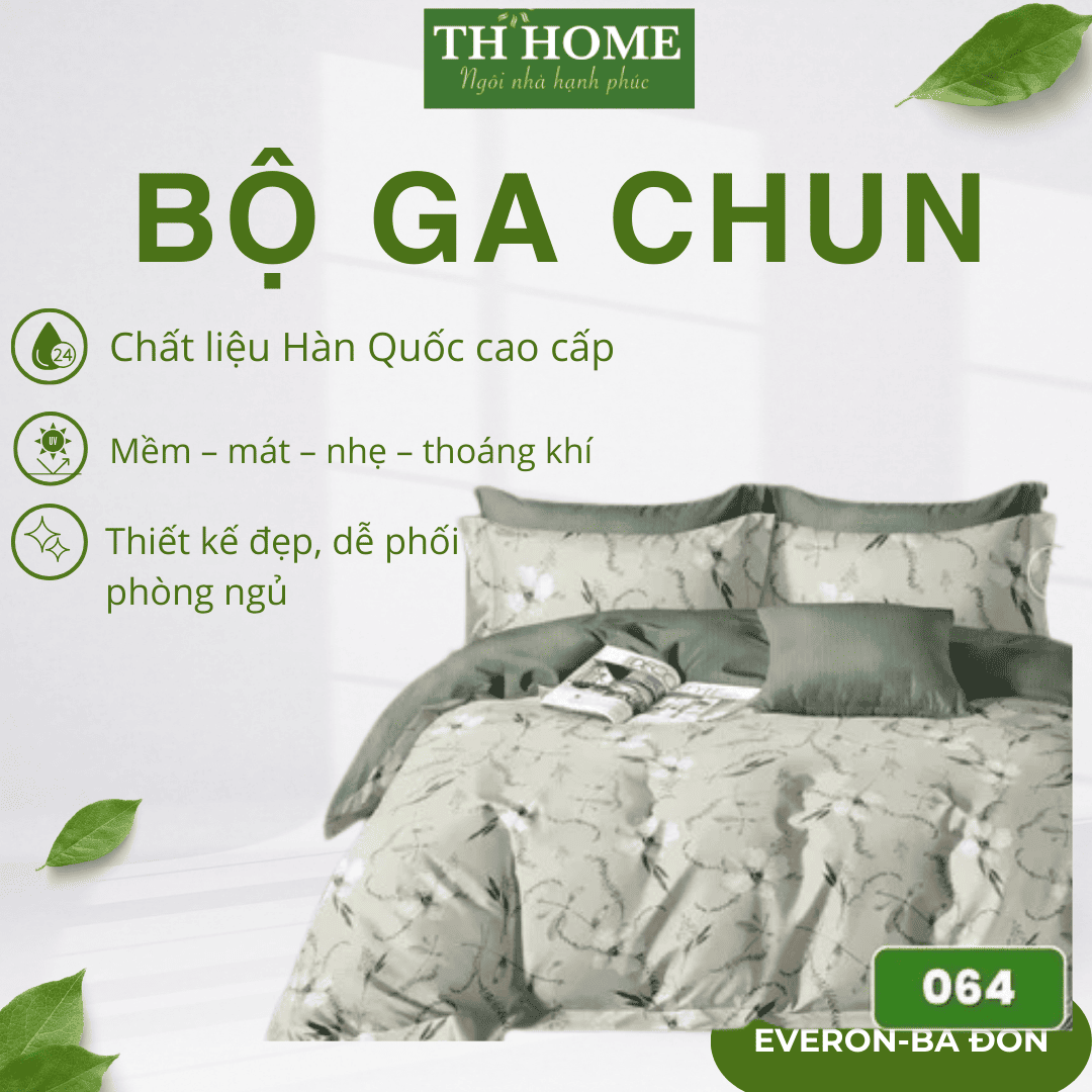 Bộ ga chun Thome 064 Tencel Bộ ga chun Thome 064 Tencel