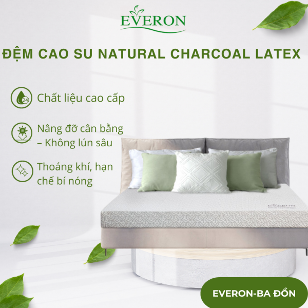 Đệm cao su Natural Charcoal Latex