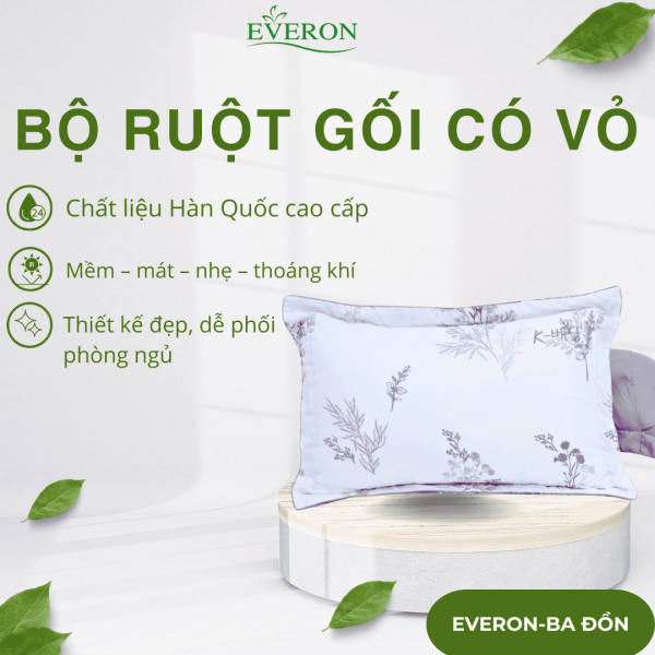 Ruột gối nằm kèm vỏ gối K-Bedding