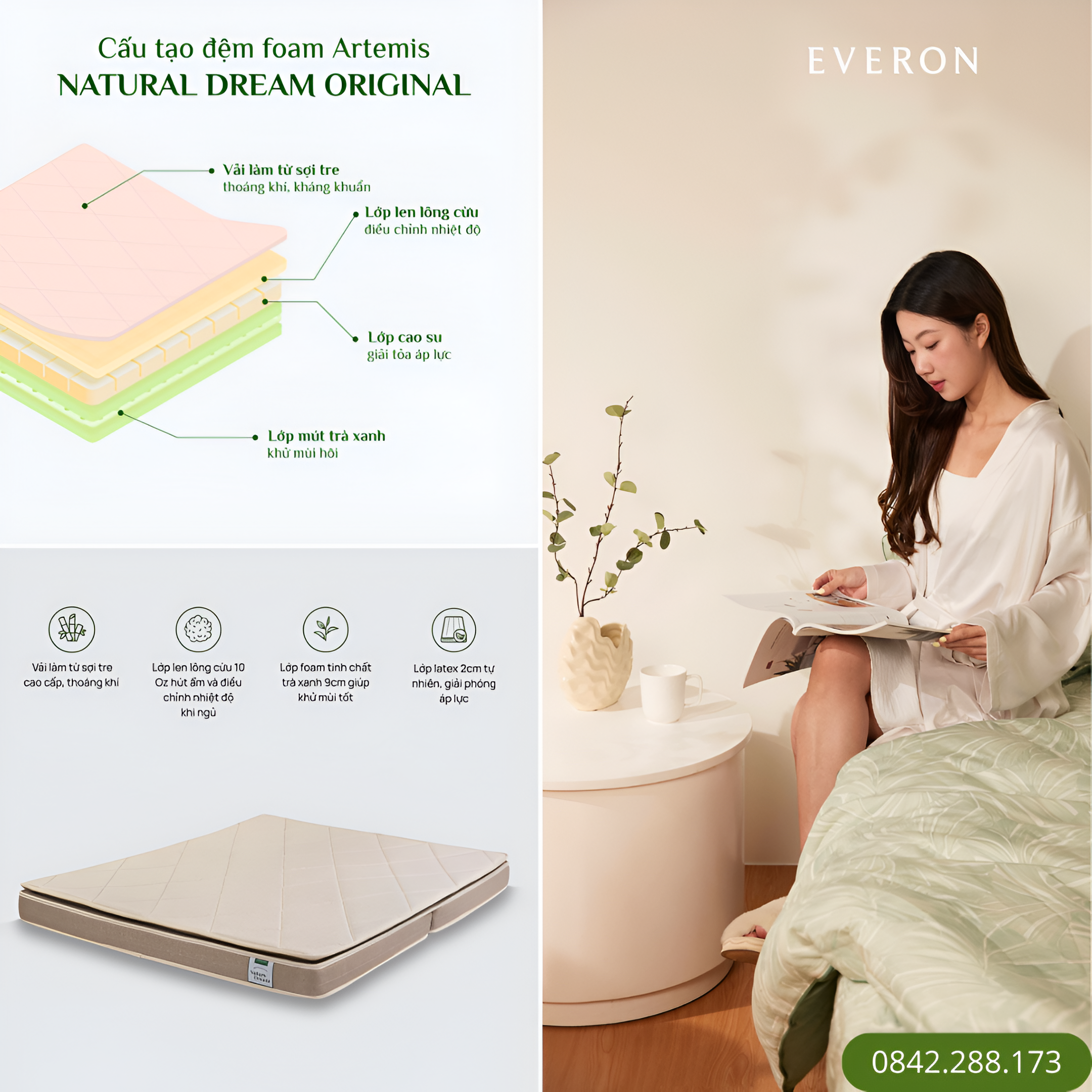 Đệm foam Artemis Nature Dream Original