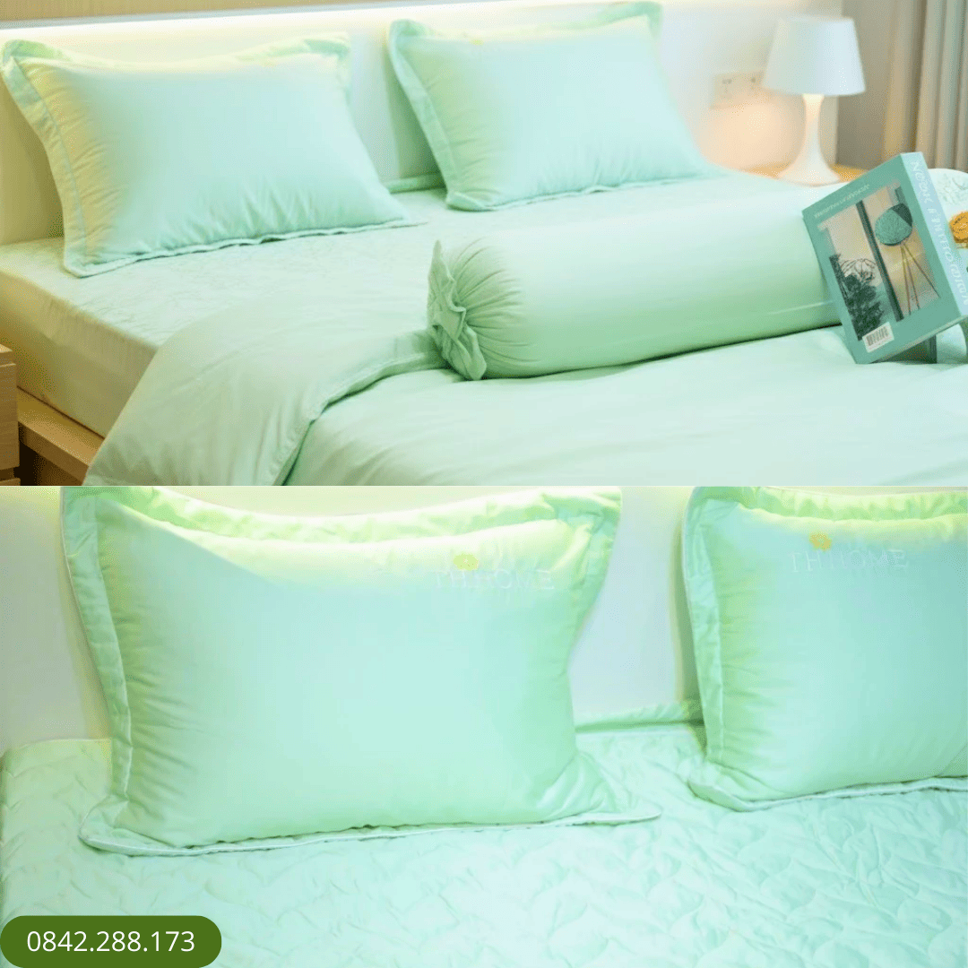 Bộ Ga Chun chần bốn mùa Thome Lục Mộng T6-16