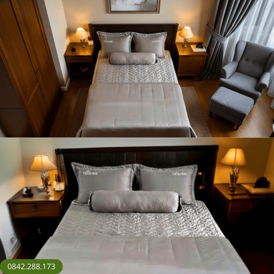 Bộ ga chun chần bốn mùa Thome T6-19