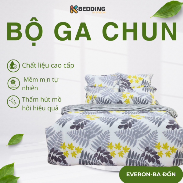 Bộ ga chun Cotton K-Bedding KCP304