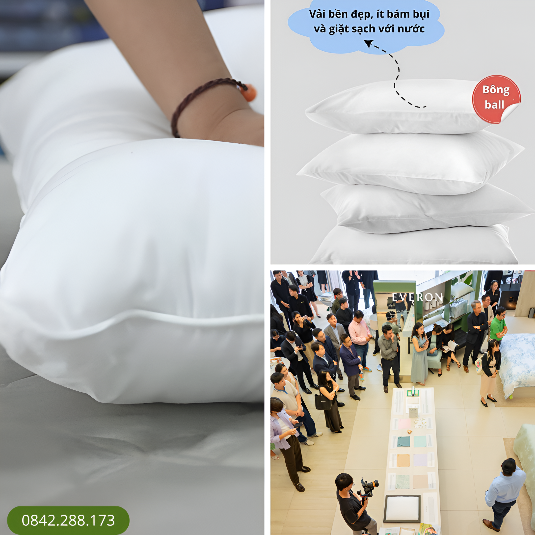 Ruột Gối Nằm đủ kích thước, thoáng hơi, kháng khuẩn, êm ái KWP_Kbedding - NV