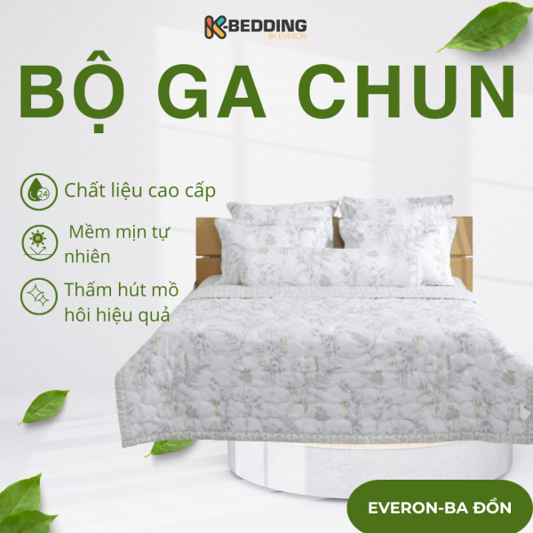 Bộ ga chun Microfiber KMP404_K-Bedding