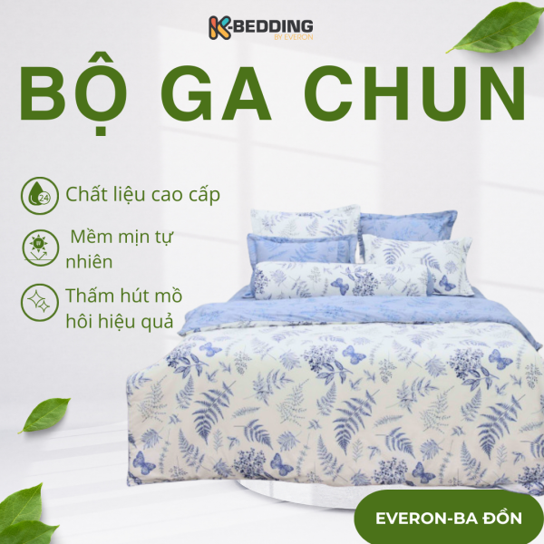 Bộ ga chun Cotton K-Bedding KCP306