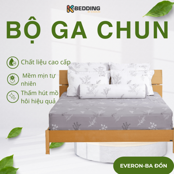 Bộ ga chun Microfiber KMP401_K-Bedding