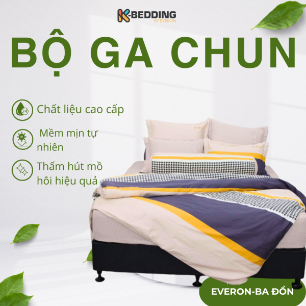 Bộ ga chun Cotton K-Bedding KCP302