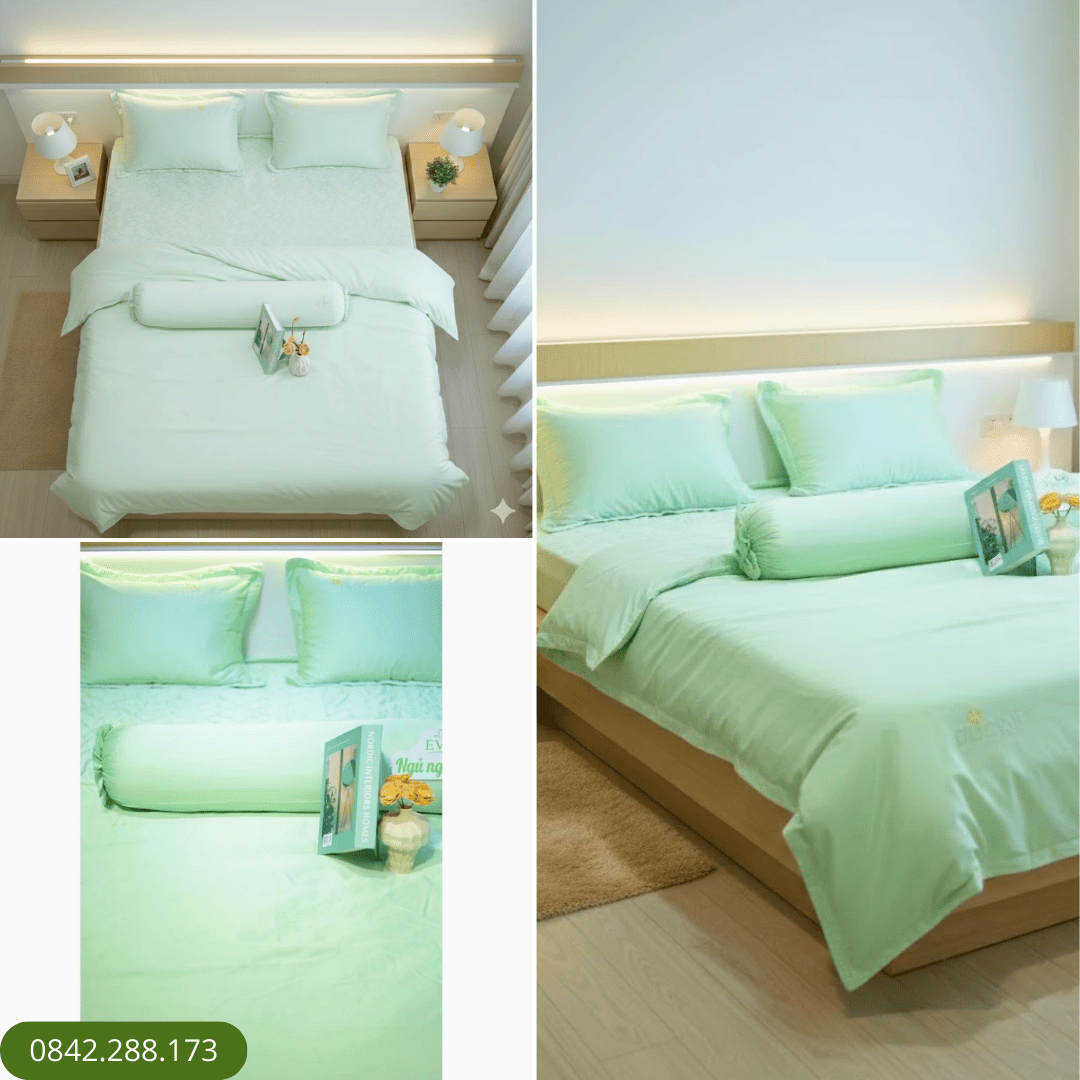 Bộ Ga Chun chần bốn mùa Thome Lục Mộng T6-16