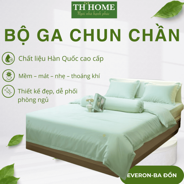 Bộ Ga Chun chần bốn mùa Thome Lục Mộng T6-16