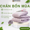 Chăn bốn mùa MicroTencel Hồng in Hoa K-Bedding KMTP113