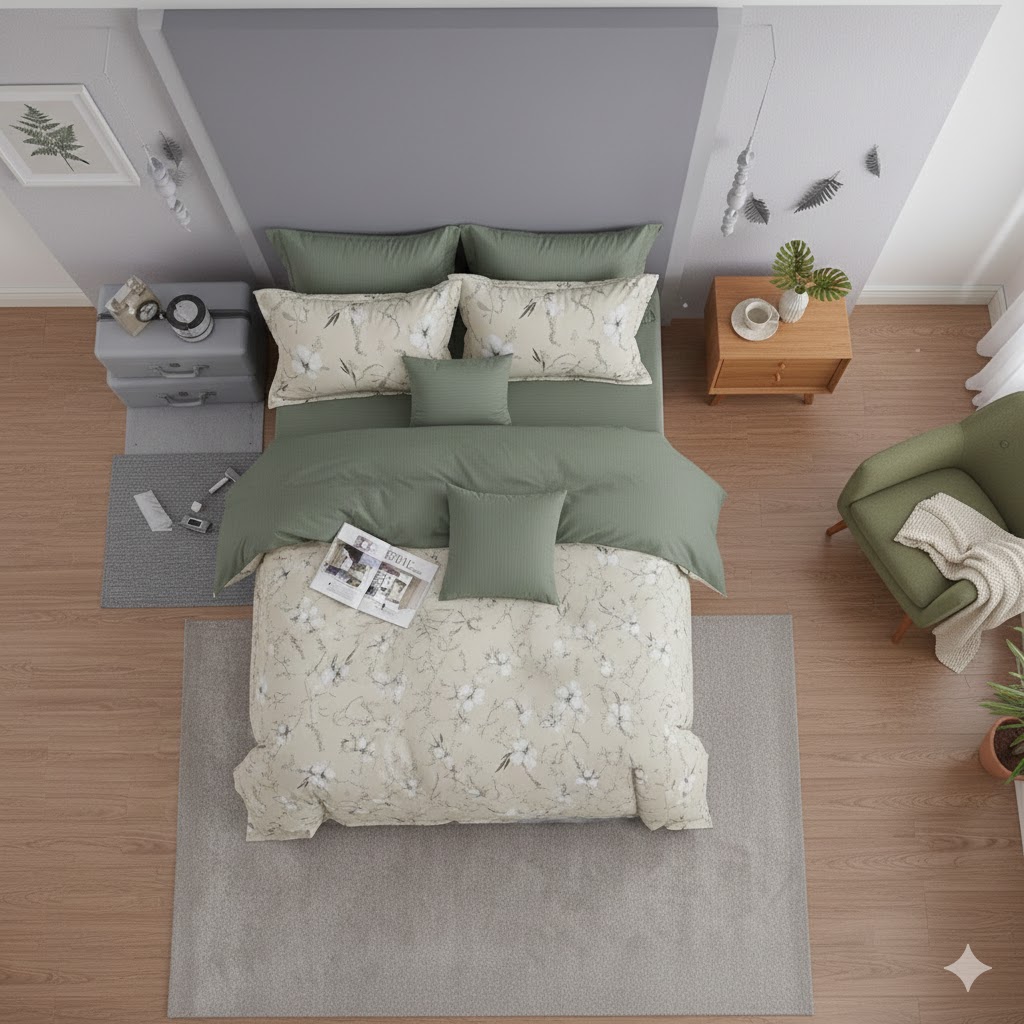 Bộ ga chun Thome 064 Tencel Bộ ga chun Thome 064 Tencel