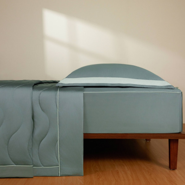 Bộ chăn ga chun chần Mặt hồ xanh - ESB26005 Bộ chăn ga chun chần Mặt hồ xanh - ESB26005