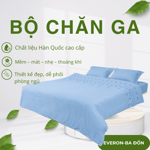 Bộ chăn ga Everon Chân Trời Xanh – ESM24014