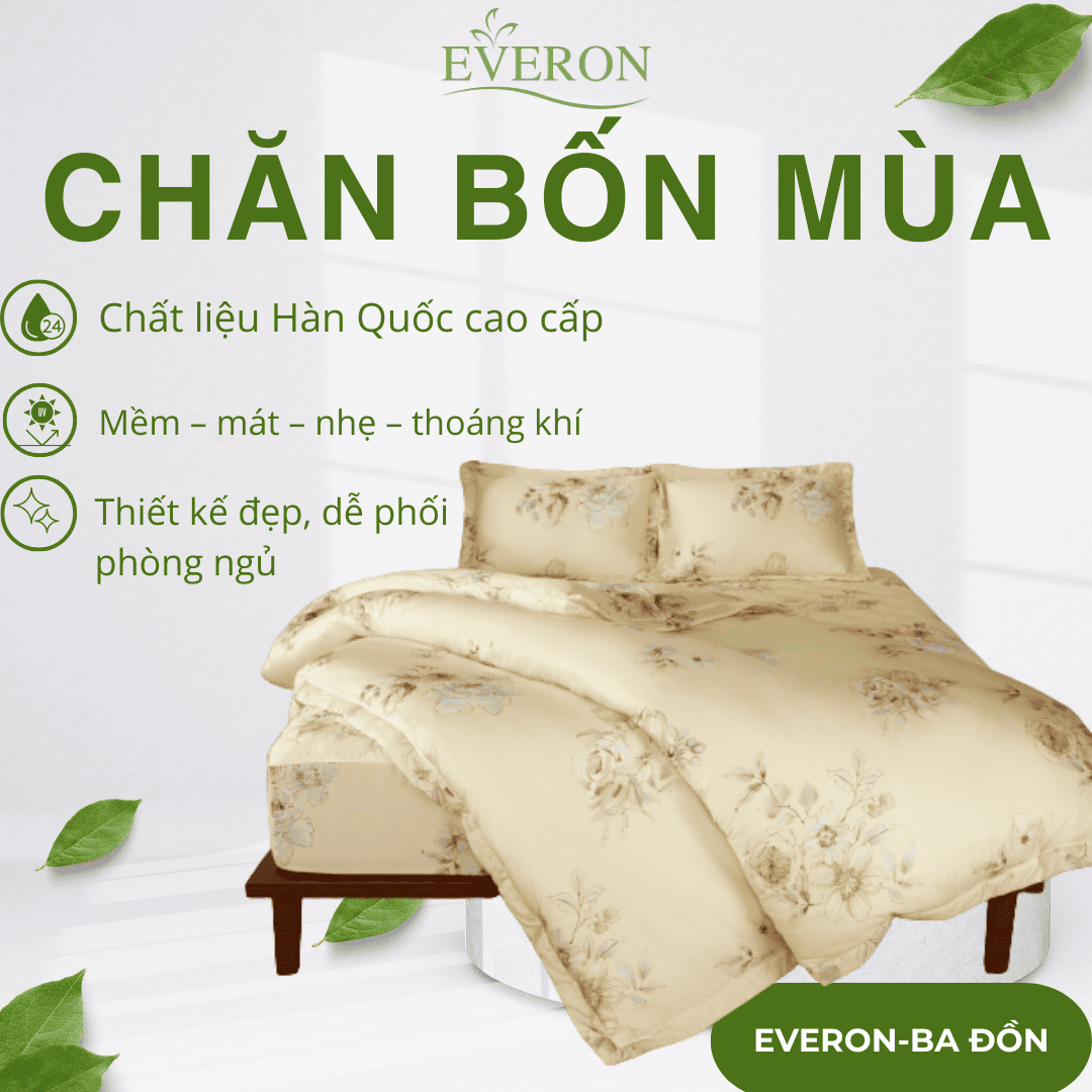 Chăn bốn mùa Everon Muôn Hoa Vàng - EPTC26018 Chăn bốn mùa Everon Muôn Hoa Vàng - EPTC26018