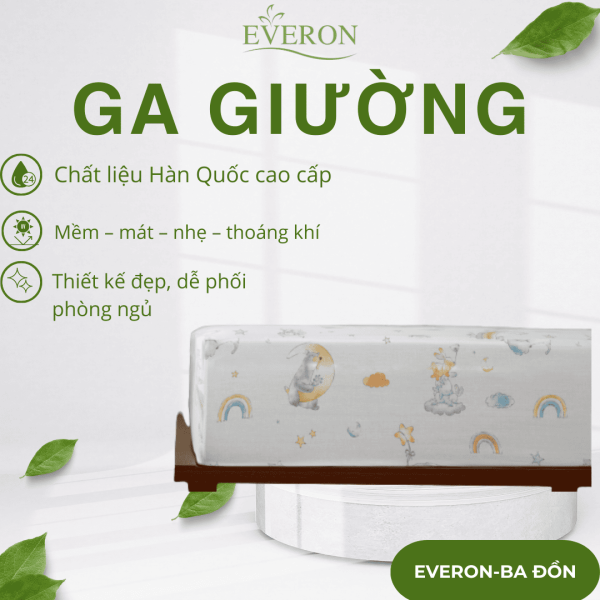 Ga giường Everon Vườn thú trên mây - CPT26201