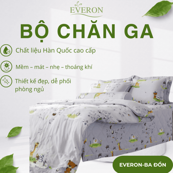 Bộ chăn ga gối Everon Bestie - EPM23068