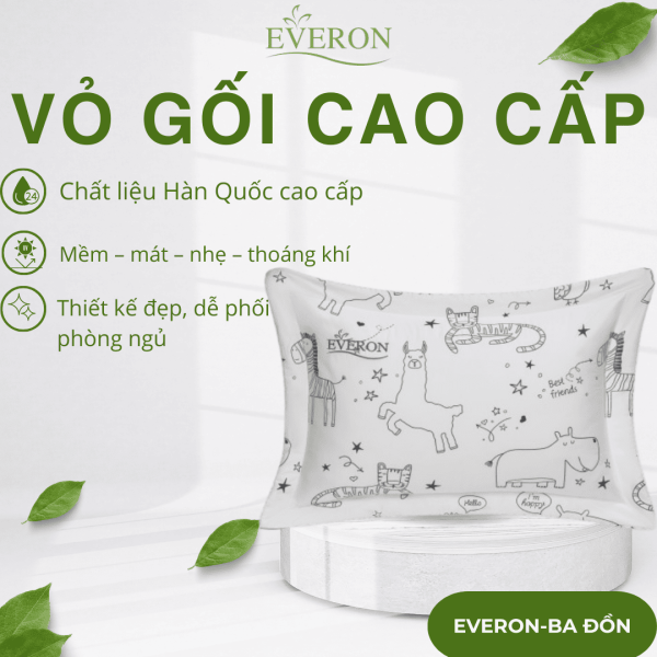 Vỏ gối Everon Kids Vườn Thú Tinh Nghịch - CPC25204