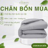 Chăn bốn mùa Evron Hoa Thêu Xám - EST25042