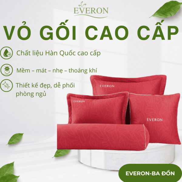 Vỏ gối Everon Lá Thu Đỏ - EPC26016