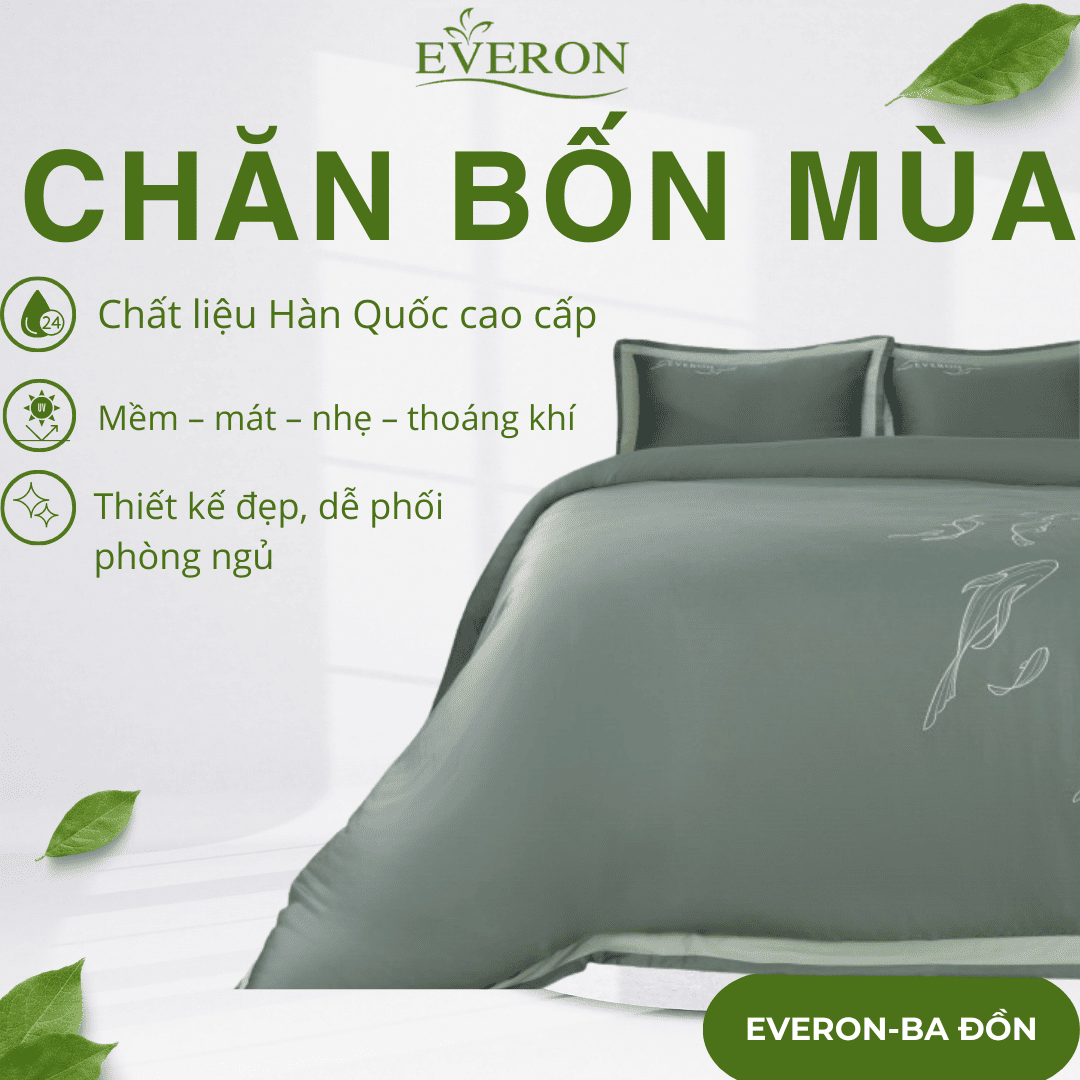 Bộ chăn ga chun chần Mặt hồ xanh - ESB26005 Bộ chăn ga chun chần Mặt hồ xanh - ESB26005