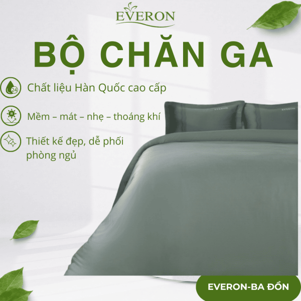 Bộ chăn ga chun chần Gợn sóng biếc - ESB26010