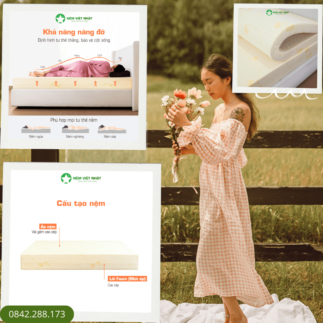 Nệm Foam Việt Nhật Latex Gold