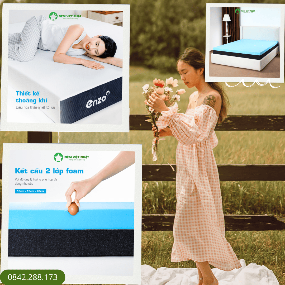 Nệm Foam Đa Tầng Việt Nhật Enzo