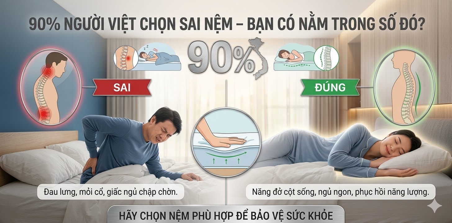 Tôi giúp bạn chọn đúng đệm hơn ngay bây giờ
