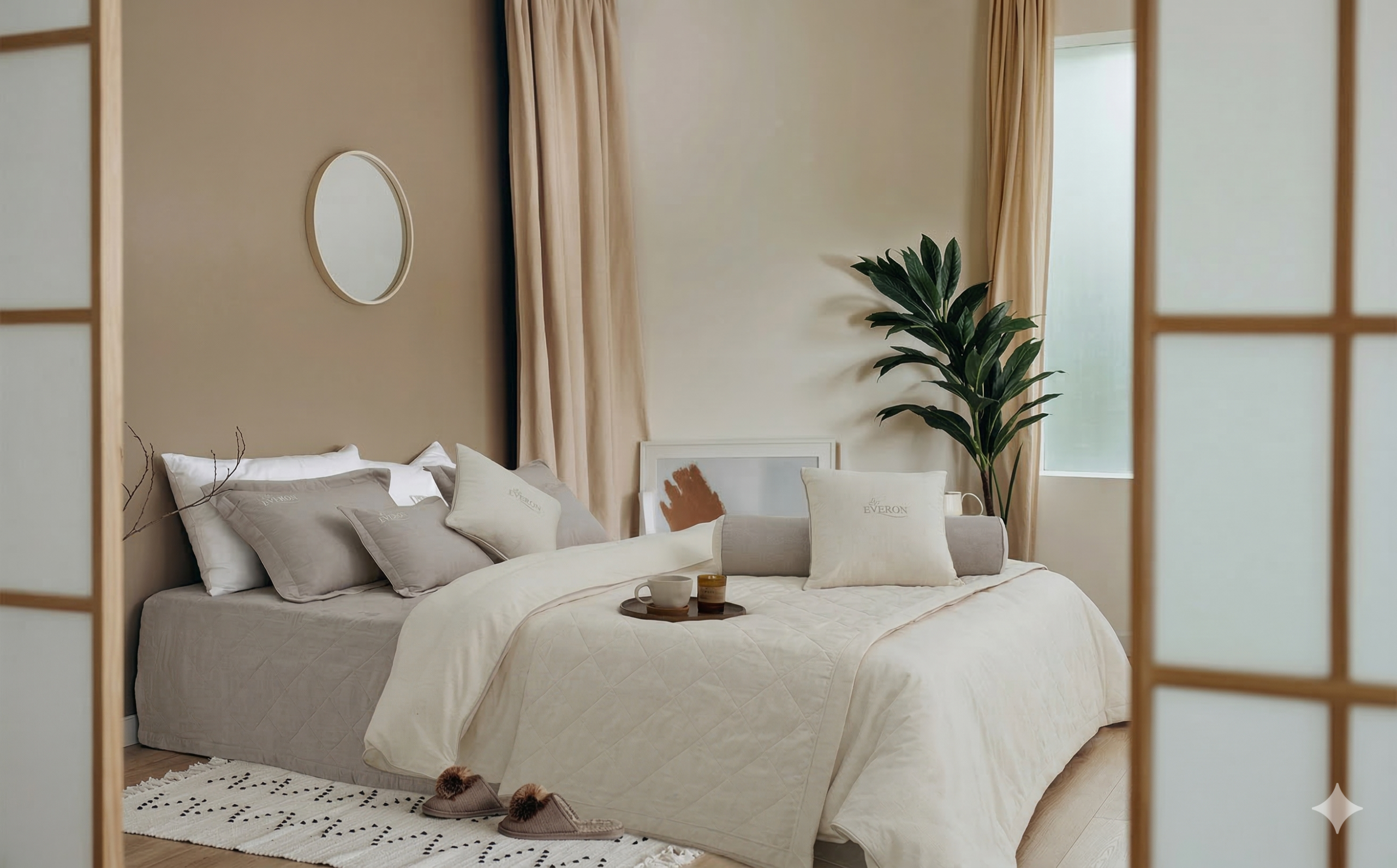 Bộ chăn ga Đốm Sáng chất liệu Modal từ thương hiệu Everon