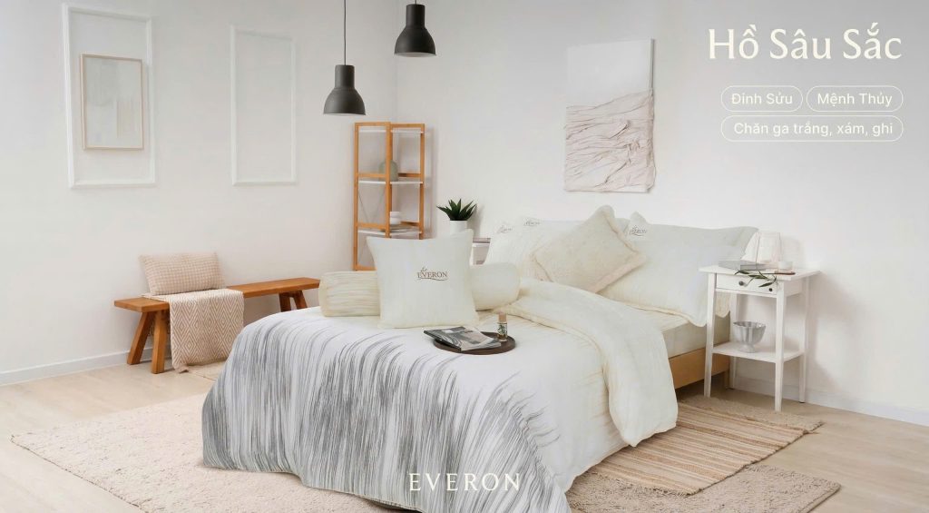 Chăn ga lựa chọn theo mệnh bản thân - Phong thuỷ khi chọn chăn ga