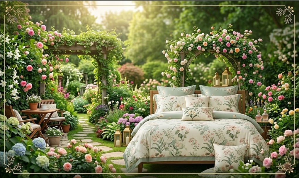 Bộ chăn ga cao cấp khu vườn tinh hoa EVERON Chính hãng sưu tập mới nhất năm