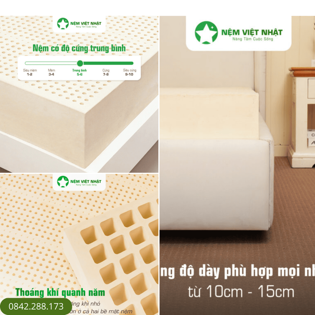 Nệm Cao Su Thiên Nhiên Việt Nhật Natural