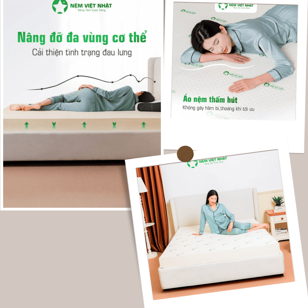 Nệm Cao Su Thiên Nhiên Việt Nhật Natural
