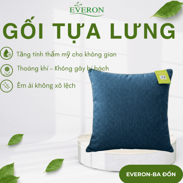 Gối tựa lưng Everon Cả vỏ & ruột, màu ngẫu nhiên