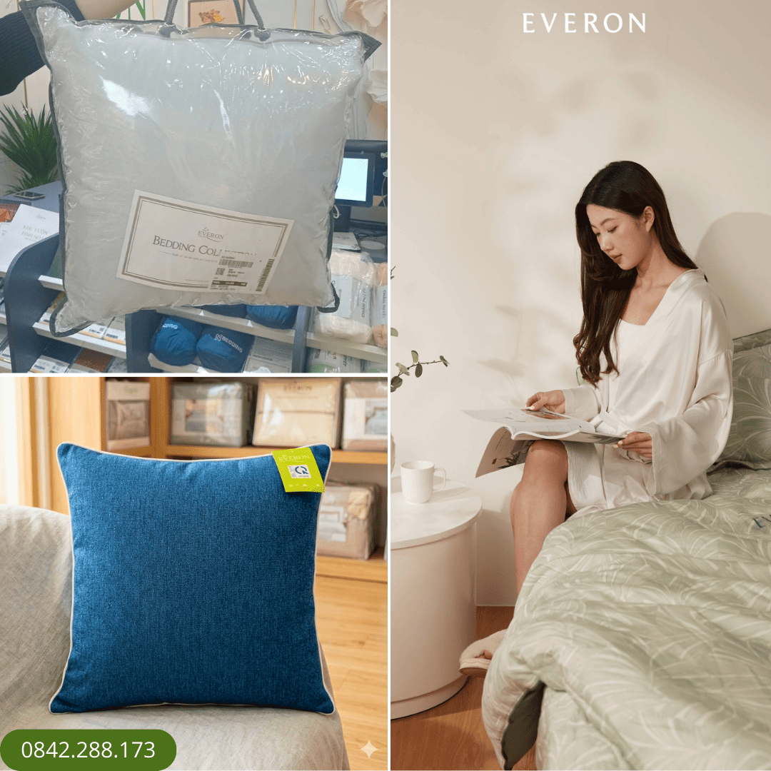 Gối tựa lưng Everon Cả vỏ & ruột, màu ngẫu nhiên