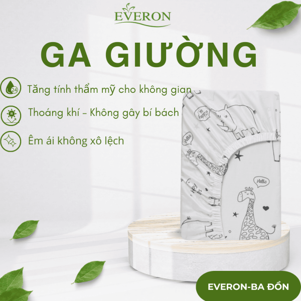 Ga giường Everon Kids Vườn Thú Tinh Nghịch - CPC25204